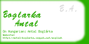 boglarka antal business card