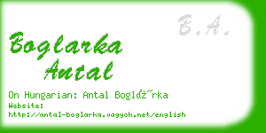 boglarka antal business card